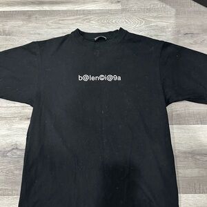 Balenciaga Black Short Sleeve Tee men’s oversized S fits like regular L fashion